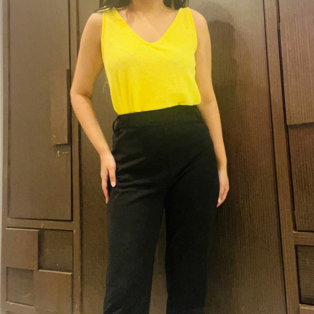 MANGO yellow textured top - Picture 5 of 15
